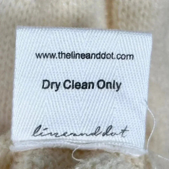 Line And Dot Dorothy Revolve Size Large Sweater Dress Cream Cable Knit Stretch - Picture 12 of 13